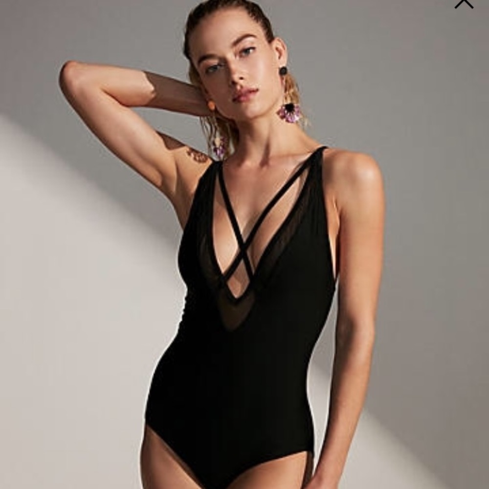 Strappy Plunging One-Piece Swimsuit
